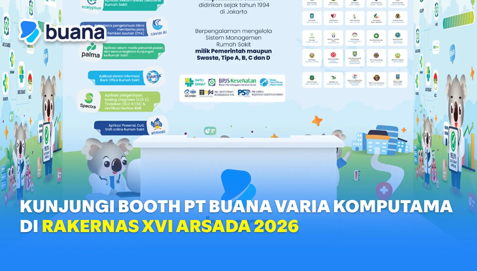 Temukan Inovasi SIMRS Terkini untuk Rumah Sakit Anda di Booth PT Buana Varia Komputama di Rakernas XVI ARSADA 2026
