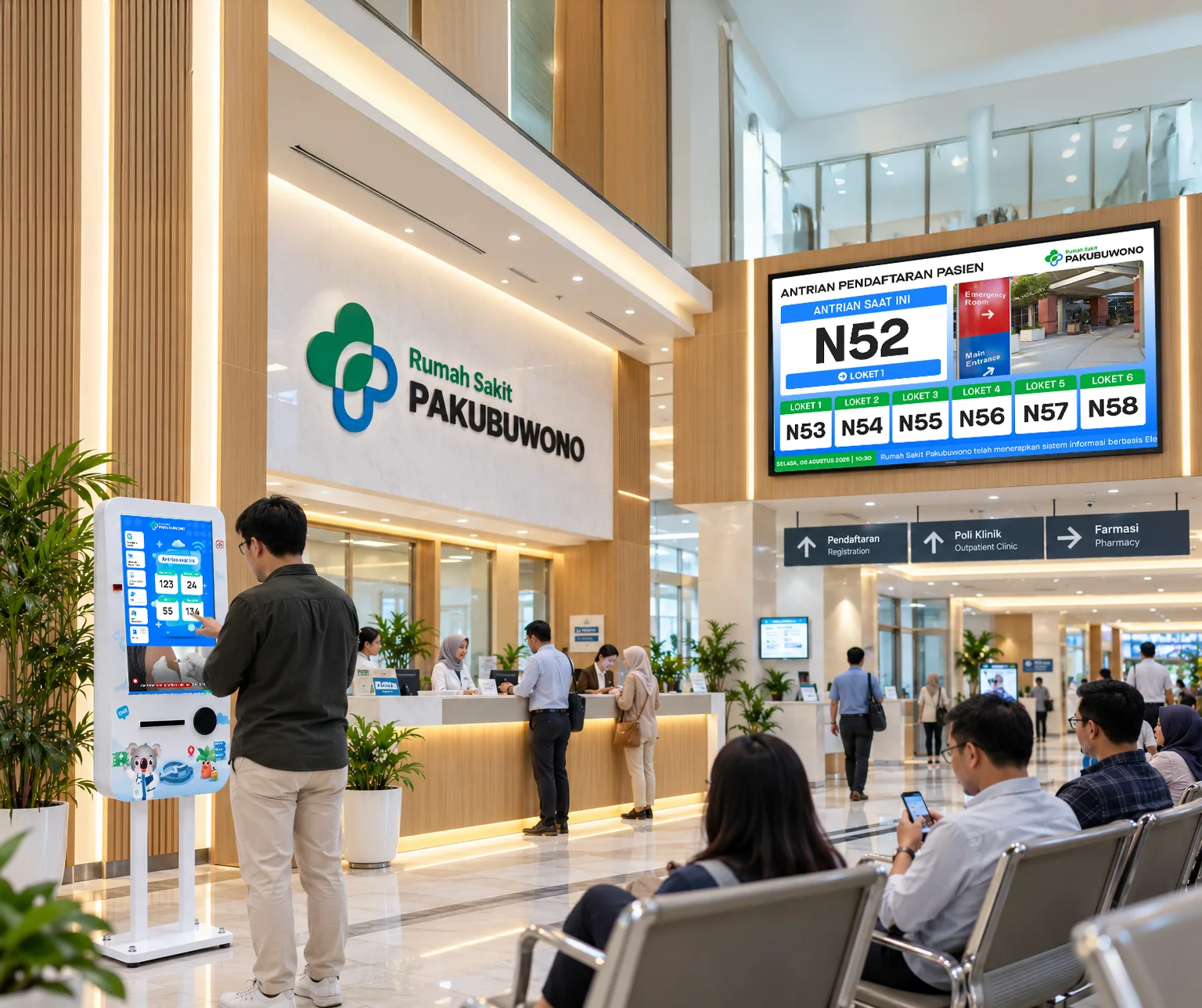 Capture poster Anjungan Pendaftaran Mandiri APM Kiosk dan display antrean BPJS
